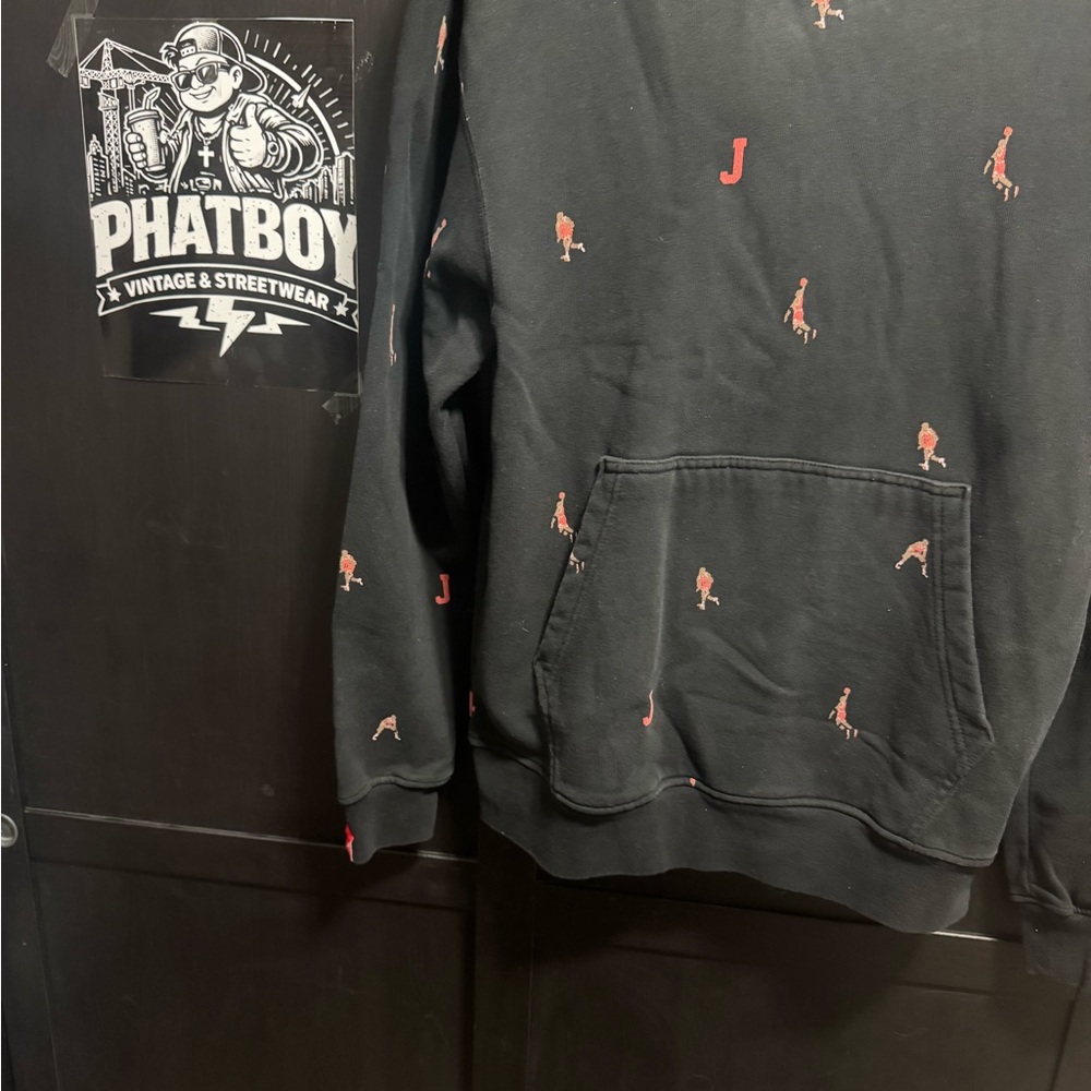 Jordan Hoodie with Small Red Embroidered Figures